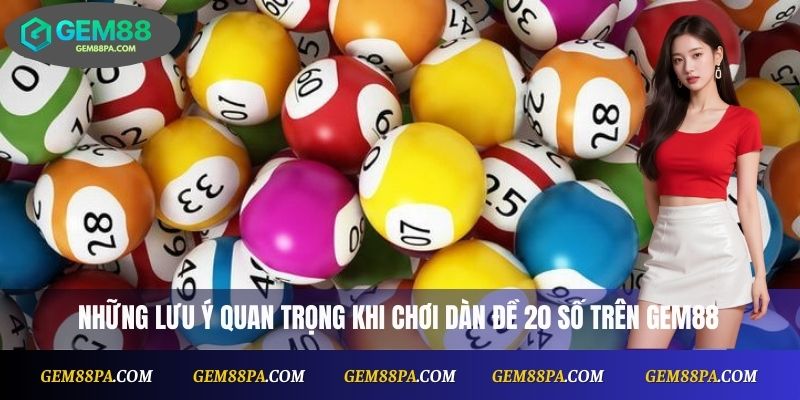 Những lưu ý quan trọng khi chơi dàn đề 20 số trên Gem88